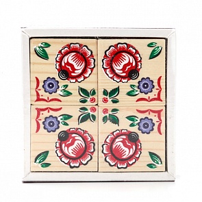 Набор из 4-х кубиков - Русские узоры из серии Собери картинку (Томик, 3333-8 ТОМИКsim)